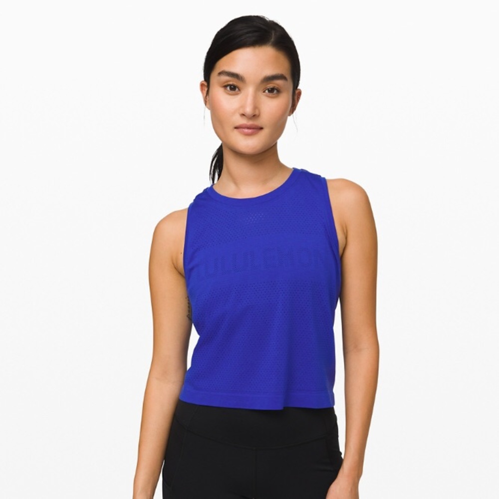 NWT! Lululemon Breeze By Muscle Tank in Blue Sz 10